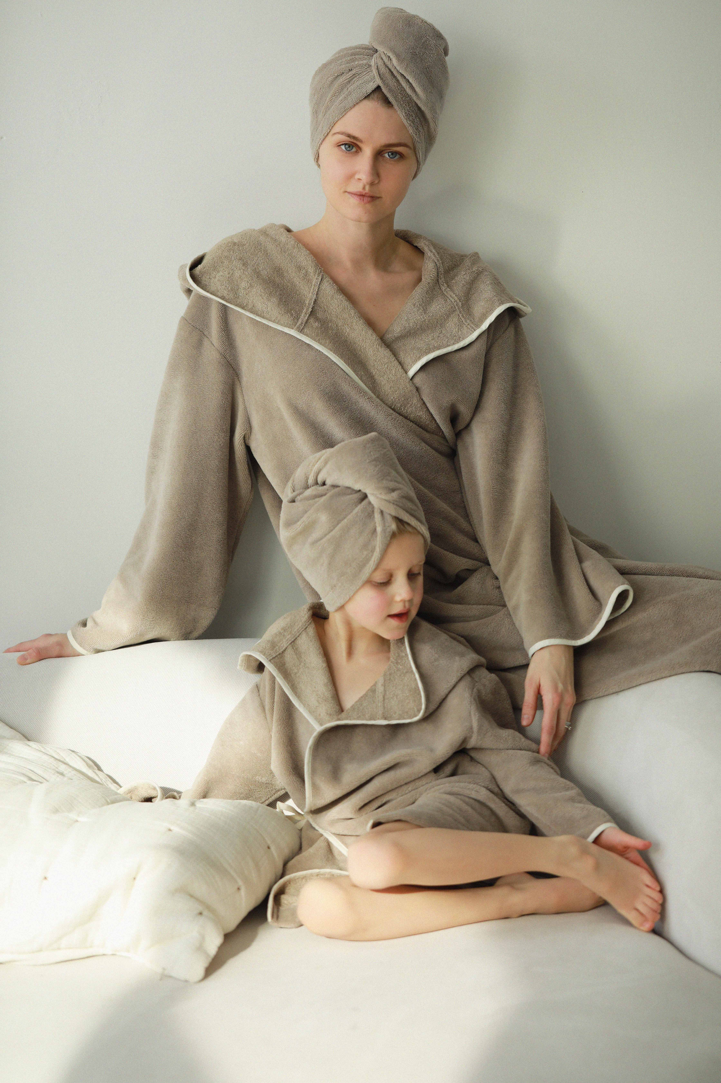 Bambuko-medvilnės plaukų rankšluostis