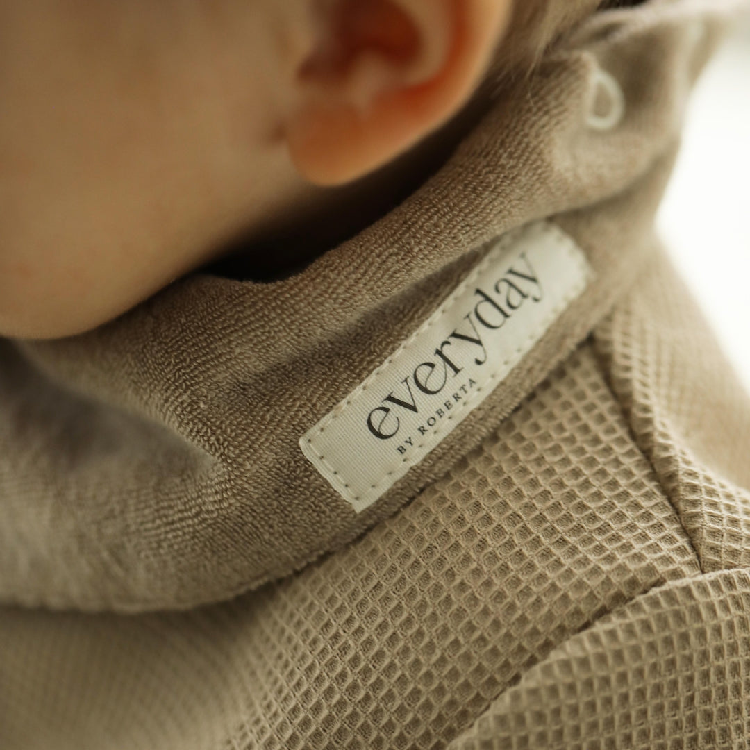 Everyday by Roberta gift for a newborn bandana bib in brown colour